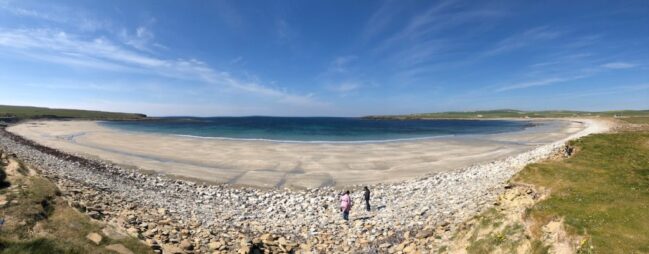 Beach Panoramic scene in Scotland